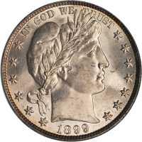 1899 Barber Half Dollar. MS-65 (PCGS). CAC.