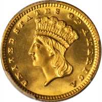 1869 Gold Dollar. MS-66 (PCGS). CAC.