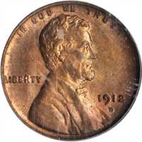 1912-D Lincoln Cent. MS-63 RB (PCGS).