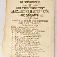 Pair of Election tickets for the 1861 Election of Jefferson Davis and Alexander Stephens as Presiden