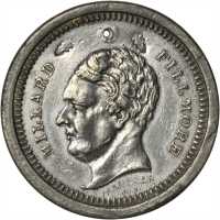 1856 Millard Fillmore. DeWitt-MF 1856-6. White metal. 27.6 mm. Extremely Fine.