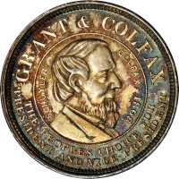 1868 Ulysses S. Grant. DeWitt-USG 1868-14. Silver. 31.2 mm. MS-65 (NGC).