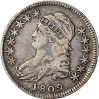 1809 Capped Bust Half Dollar. O-105. Rarity-2. VF Details--Graffiti (PCGS).