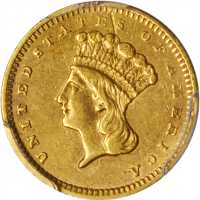 1860-S Gold Dollar. AU Details--Repaired (PCGS).