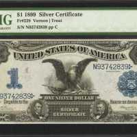 Fr. 228. 1899 $1 Silver Certificate. PMG Gem Uncirculated 65 EPQ.