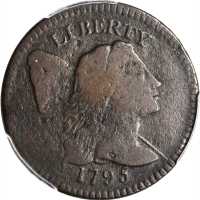 1795 Liberty Cap Cent. S-78. Rarity-1. Plain Edge. VG Details--Scratch (PCGS).