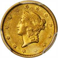 1851 Gold Dollar. AU-55 (PCGS).