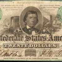 T-21. Confederate Currency. 1861 $20. Very Fine.