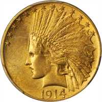1914 Indian Eagle. MS-61 (PCGS).