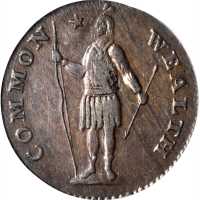 1788 Massachusetts Cent. Ryder 10-L, W-6280. Rarity-2+. Period After MASSACHUSETTS. EF-45 (PCGS).