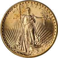 1911-D Saint-Gaudens Double Eagle. MS-65 (PCGS).