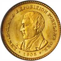 1905 Lewis and Clark Exposition Gold Dollar. MS-64 (PCGS). CAC.
