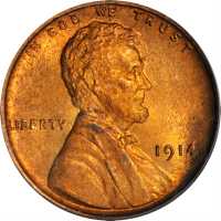 1914 Lincoln Cent. MS-66 RD (PCGS). CAC.