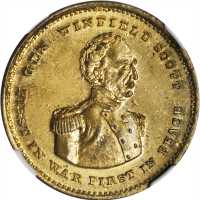 1852 Winfield Scott. DeWitt-WS 1852-11. Brass. 29 mm. MS-65 (NGC).