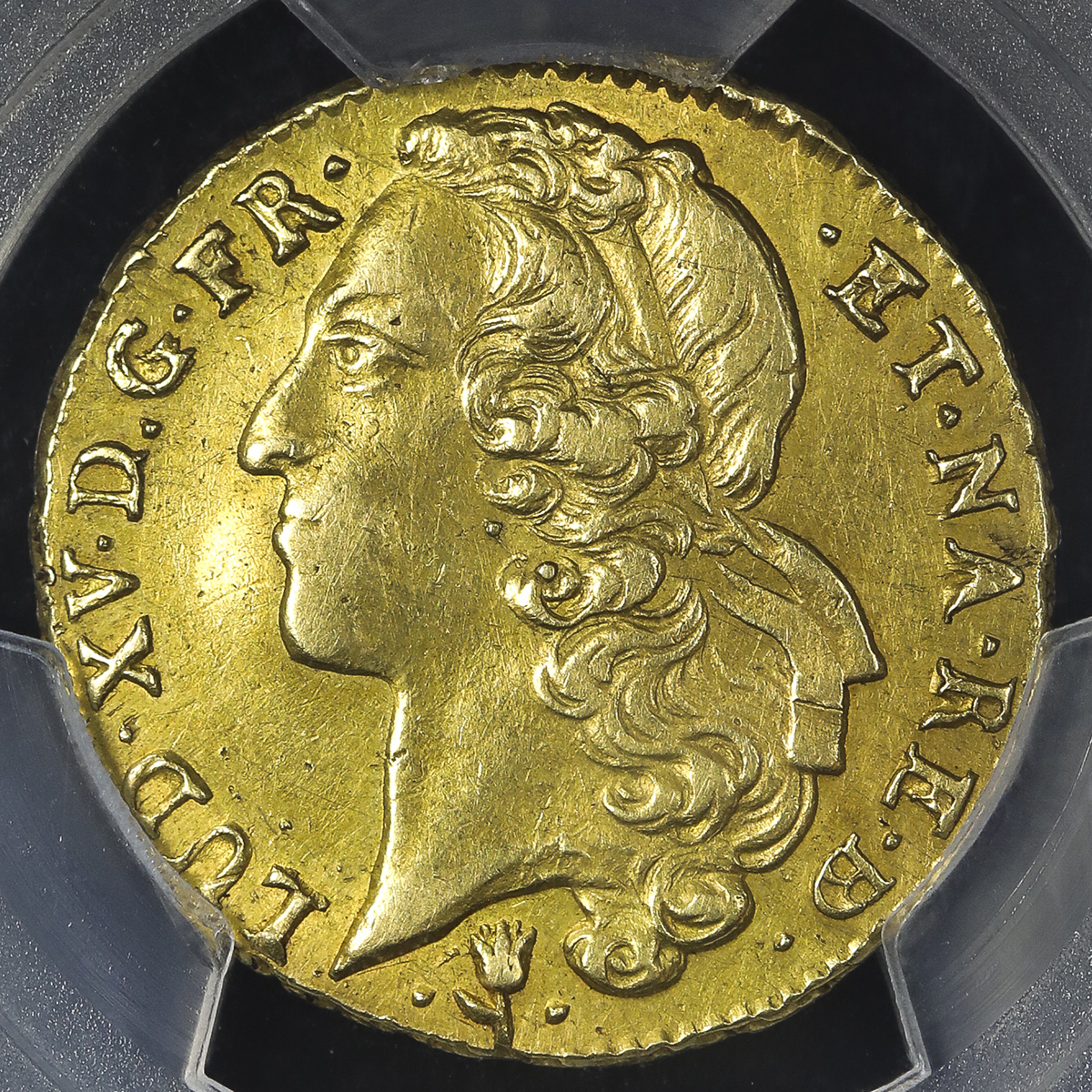 FRANCE Louis XV 儿イ15世(1715~1774) 2Louis d‘or 1753cow PCGS-AU Detail“Cleaned“ 洗浄 -EF