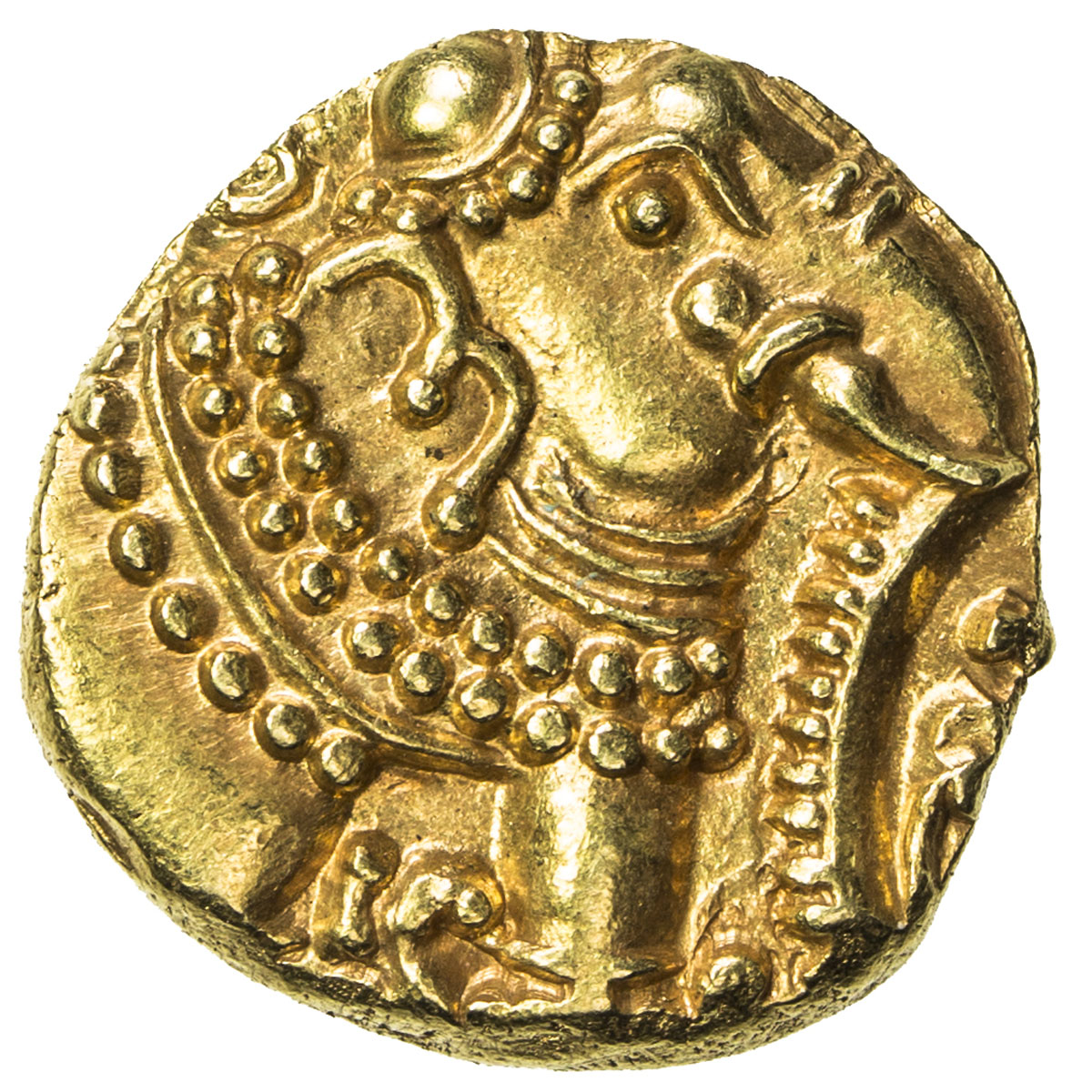 India - Medieval，WESTERN GANGAS: Anonymous, ca. 11th-13th century, AV pagoda (3.87g), Mitch-702, ful