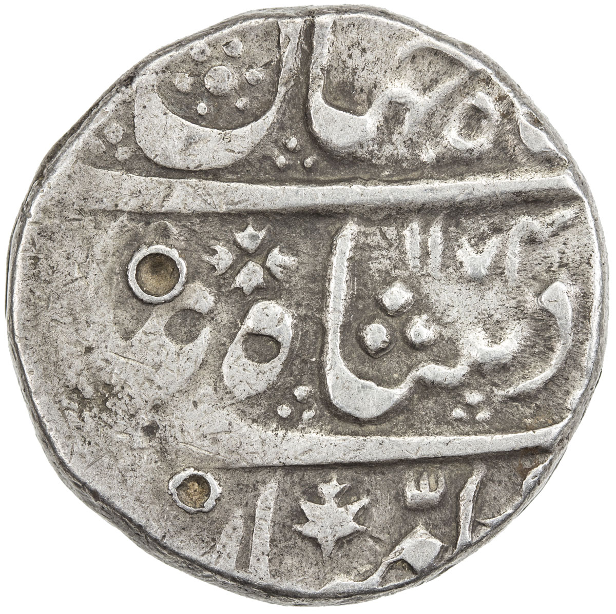 India - Mughal Empire，MUGHAL: Shah Jahan III, 1759-1760, AR rupee (11.28g), Hasanabad, AH1174 year o