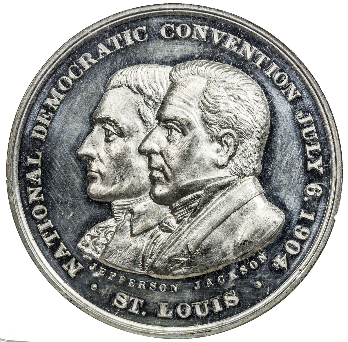 US Coins, Tokens & Medals，UNITED STATES:1904, white metal medal, H-30-400, NGC graded PF60 UC, Louis