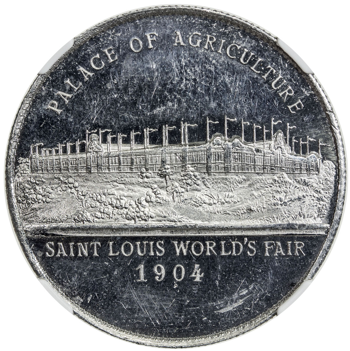 US Coins, Tokens & Medals，UNITED STATES:[1904], aluminum medal, H&K-322, NGC graded MS62 PL, 