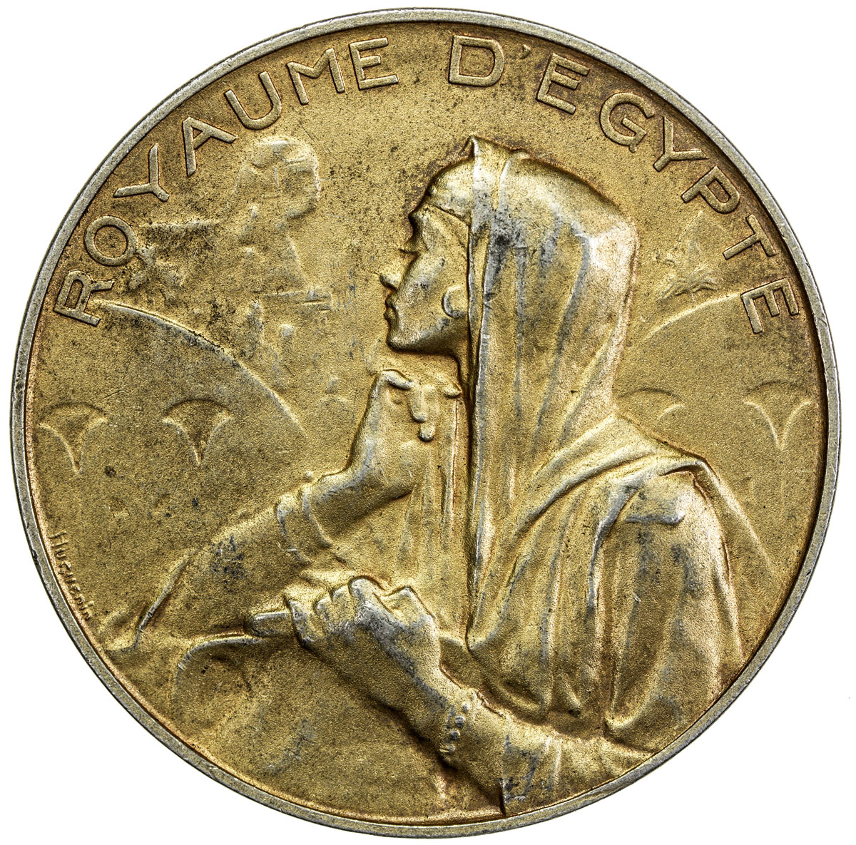 World Coins - Africa，EGYPT: Farouk, 1936-1952, gilt AR medal, 1937, 50mm, The Conference for the Abo