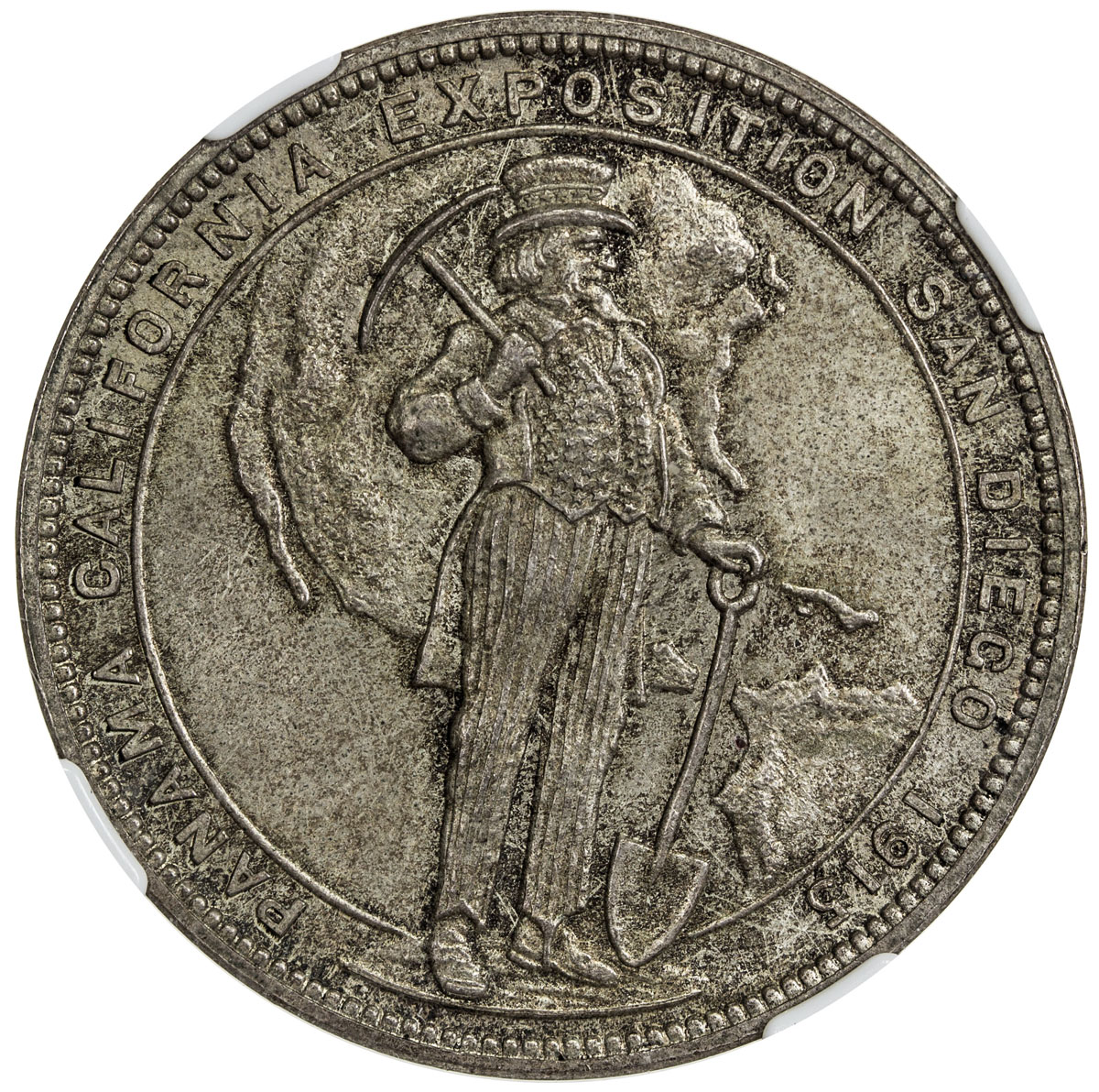 US Coins, Tokens & Medals，UNITED STATES:1915, silver medal, H&K-426, NGC graded MS65, 