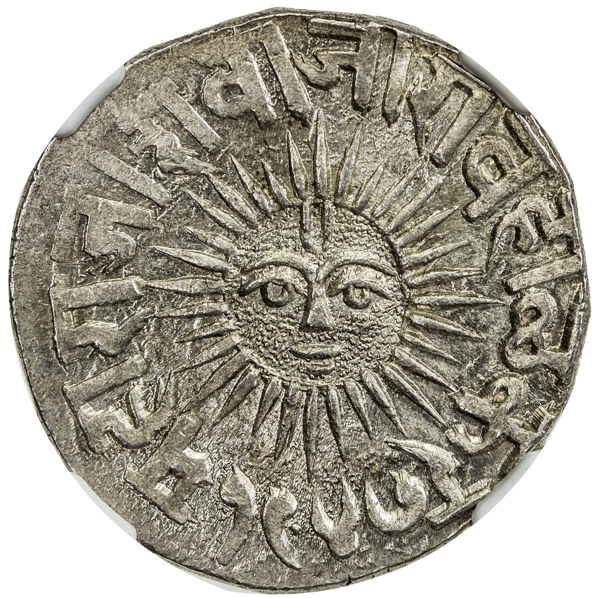 India - Princely States，INDORE: Shivaji Rao, 1886-1903, AR rupee, Indore, VS1947, KM-44, posthumousl