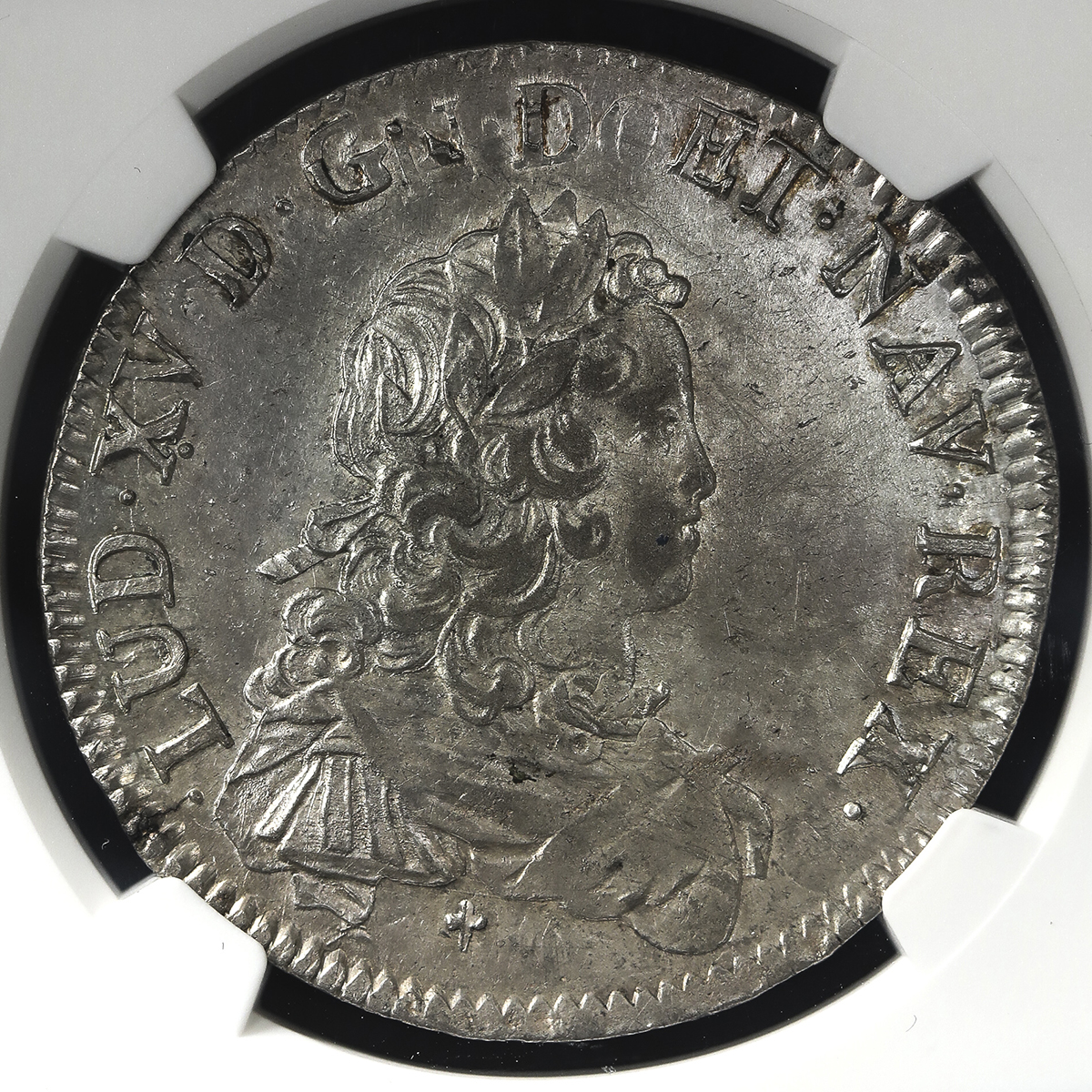 FRANCE Louis XV 儿イ15世(1715~1774) Ecu 1721W(NGCの表示は“M“) NGC-AU Details“Surface Hairlines“ 洗浄 EF