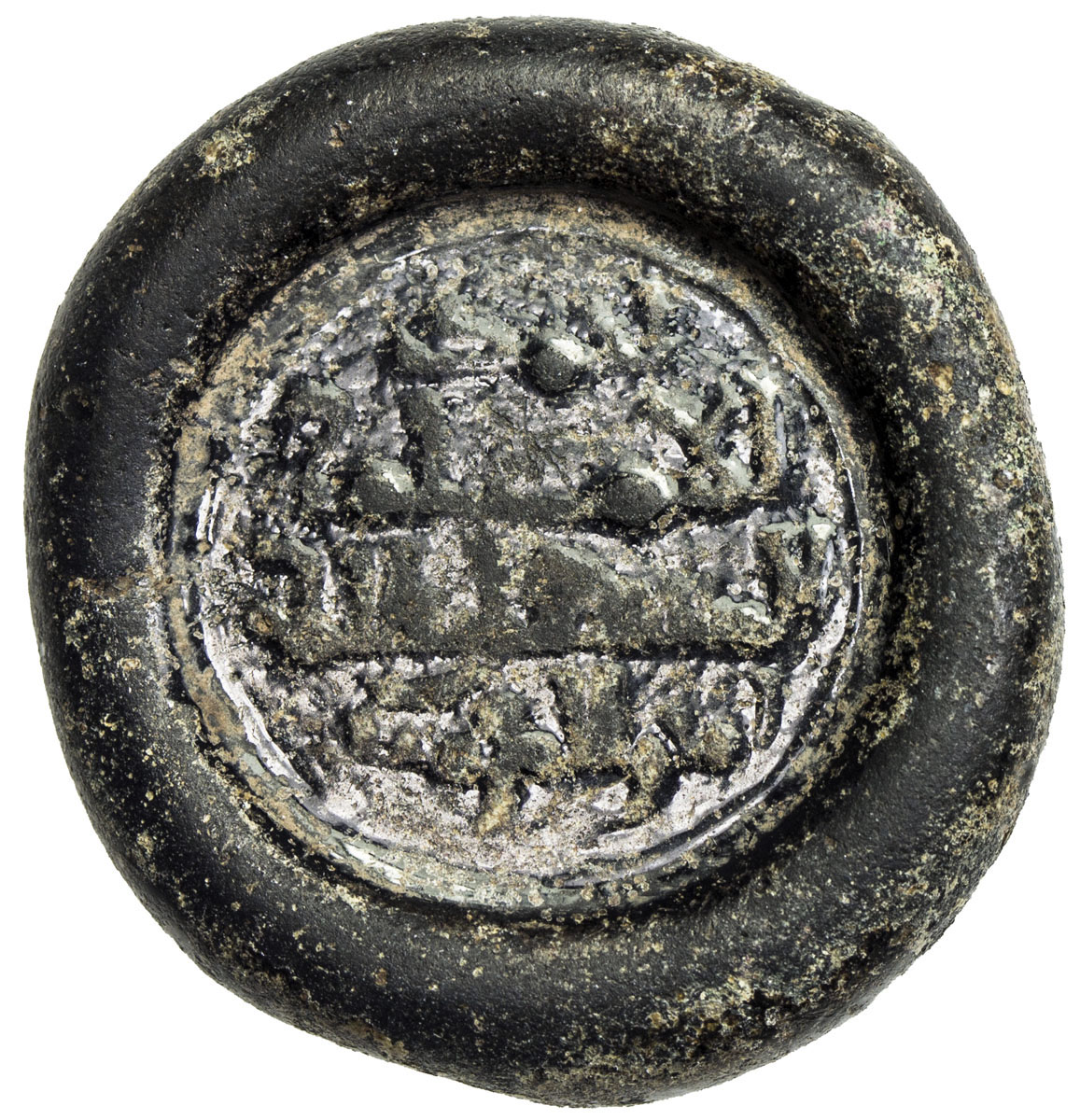 Islamic - Spain & North Africa，FATIMID: al-Mustali, 1094-1101, glass jeton/weight (6.01g), A-728, FG