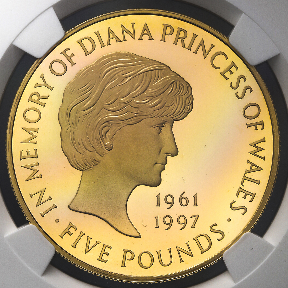 GREAT BRITAIN Elizabeth II エリザベス2世(1952~) 5Pounds in Gold 1999 NGC-PF68 Ultra Cameo Proof