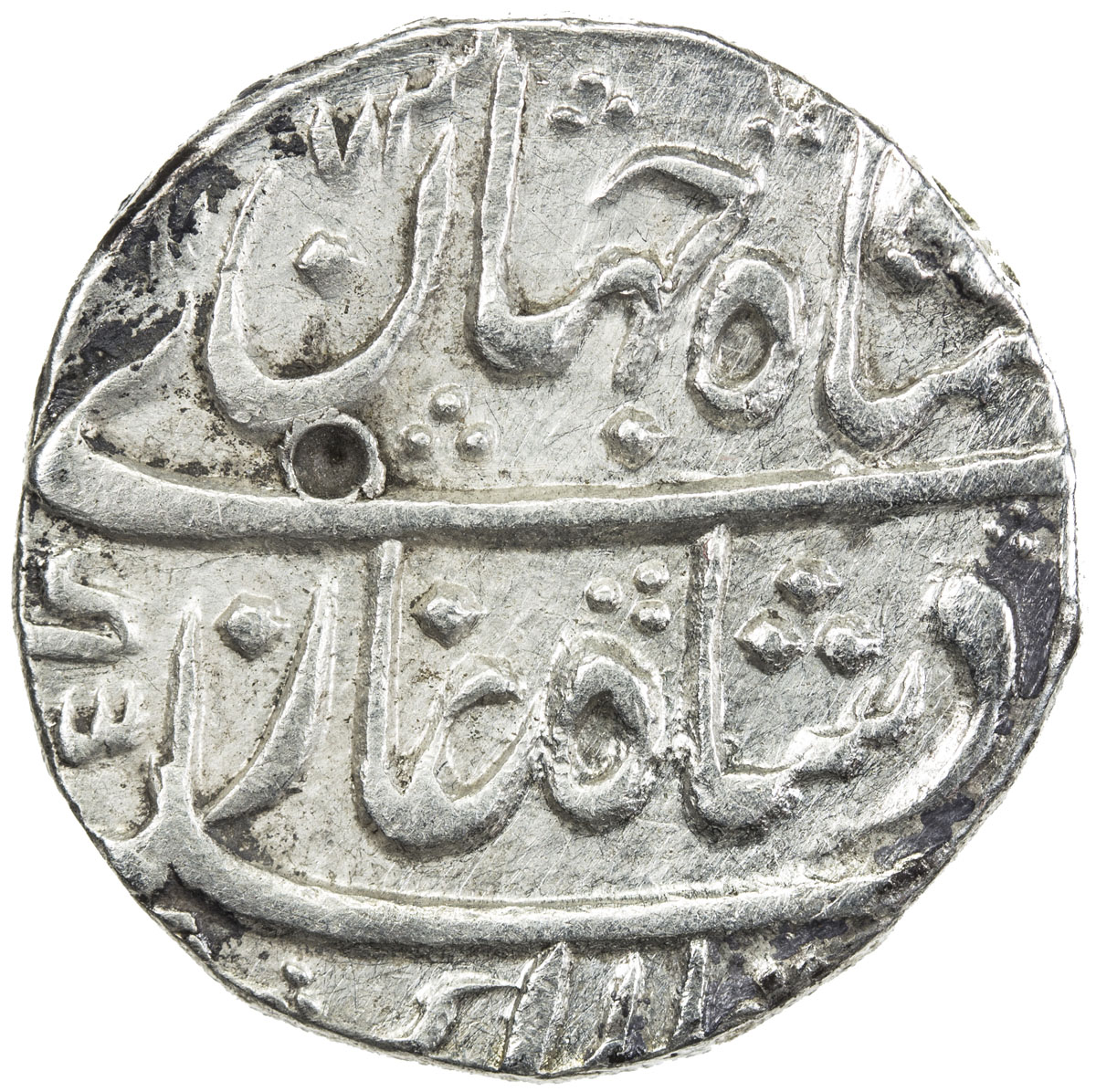 India - Mughal Empire，MUGHAL: Shah Jahan III, 1759-1760, AR rupee (11.31g), Maha Indrapur, AH1173 ye