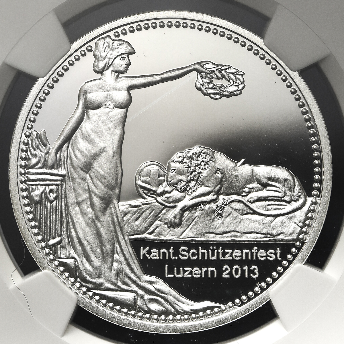 SWITZERLAND Shooting Festival 射击节 50Francs 2013 NGC-PF70 Ultra Cameo Proof