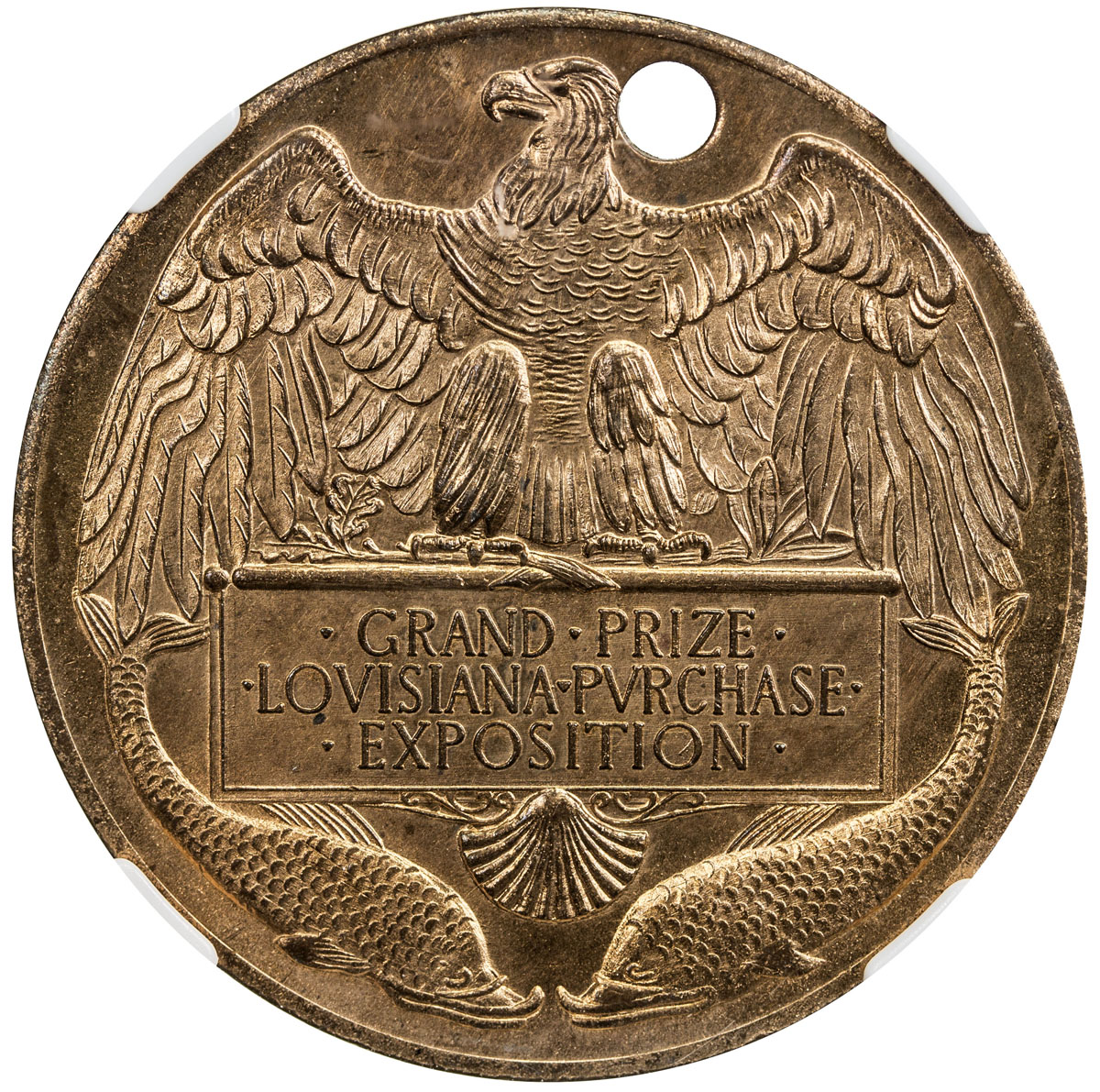 US Coins, Tokens & Medals，UNITED STATES:1904, bronze medal, H-61-120, NGC graded MS64, Louisiana Pur