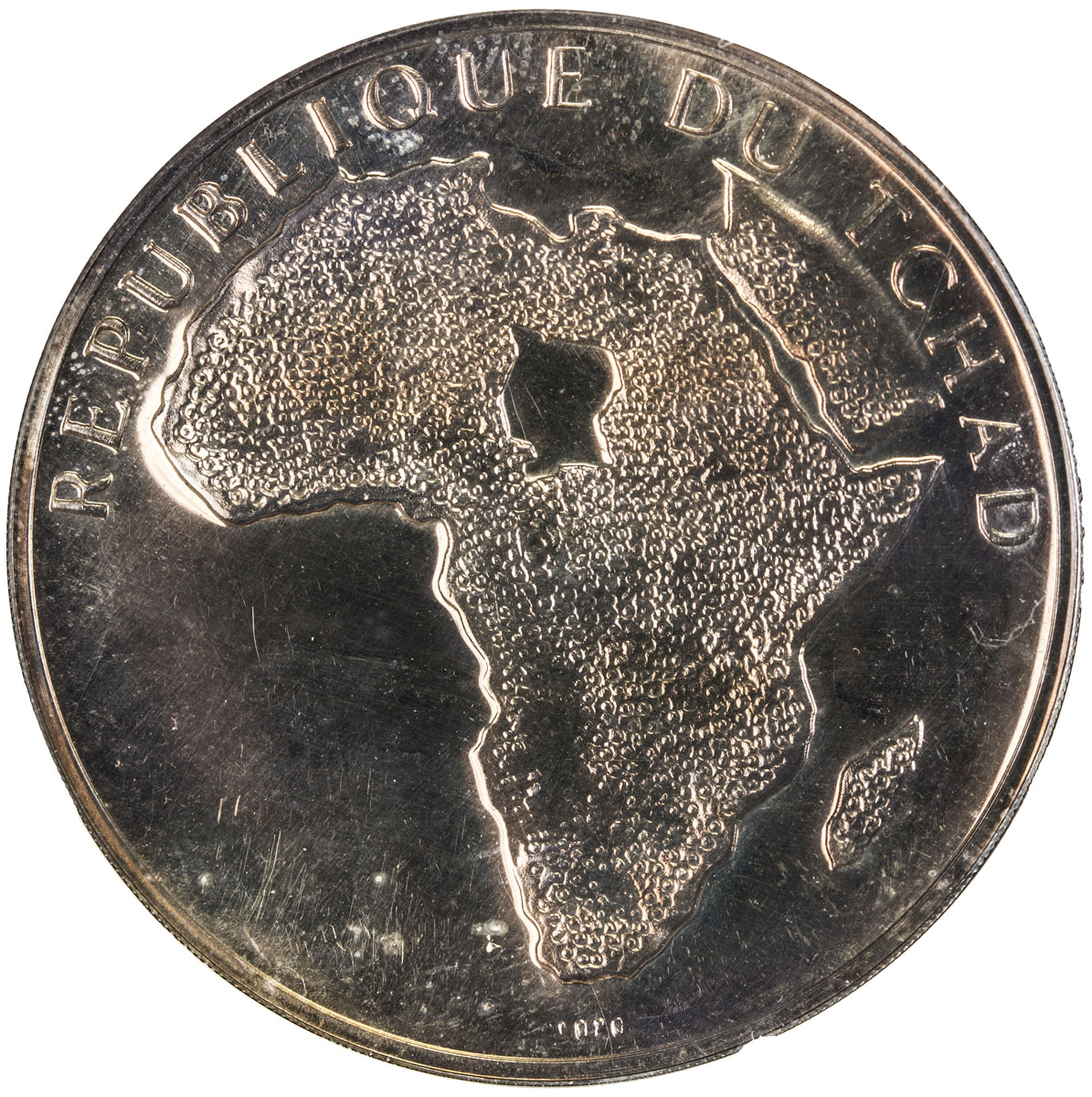 World Coins - Africa，CHAD: AR 300 francs, 1970, KM-7, celebrating the 10th Anniversay of Chad indepe