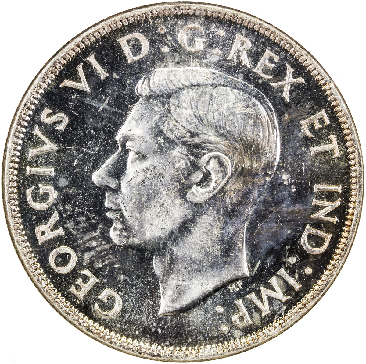 World Coins - The Americas，CANADA: George VI, 1936-1952, AR dollar, 1945, KM-37, scarce date, only 3