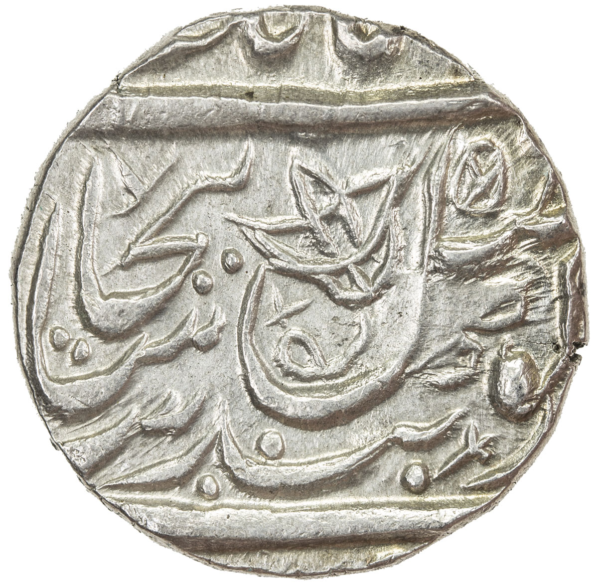 India - Princely States，SIKH EMPIRE: AR rupee (11.12g), Multan, VS1891, KM-86, Herrli-11.03, weight 