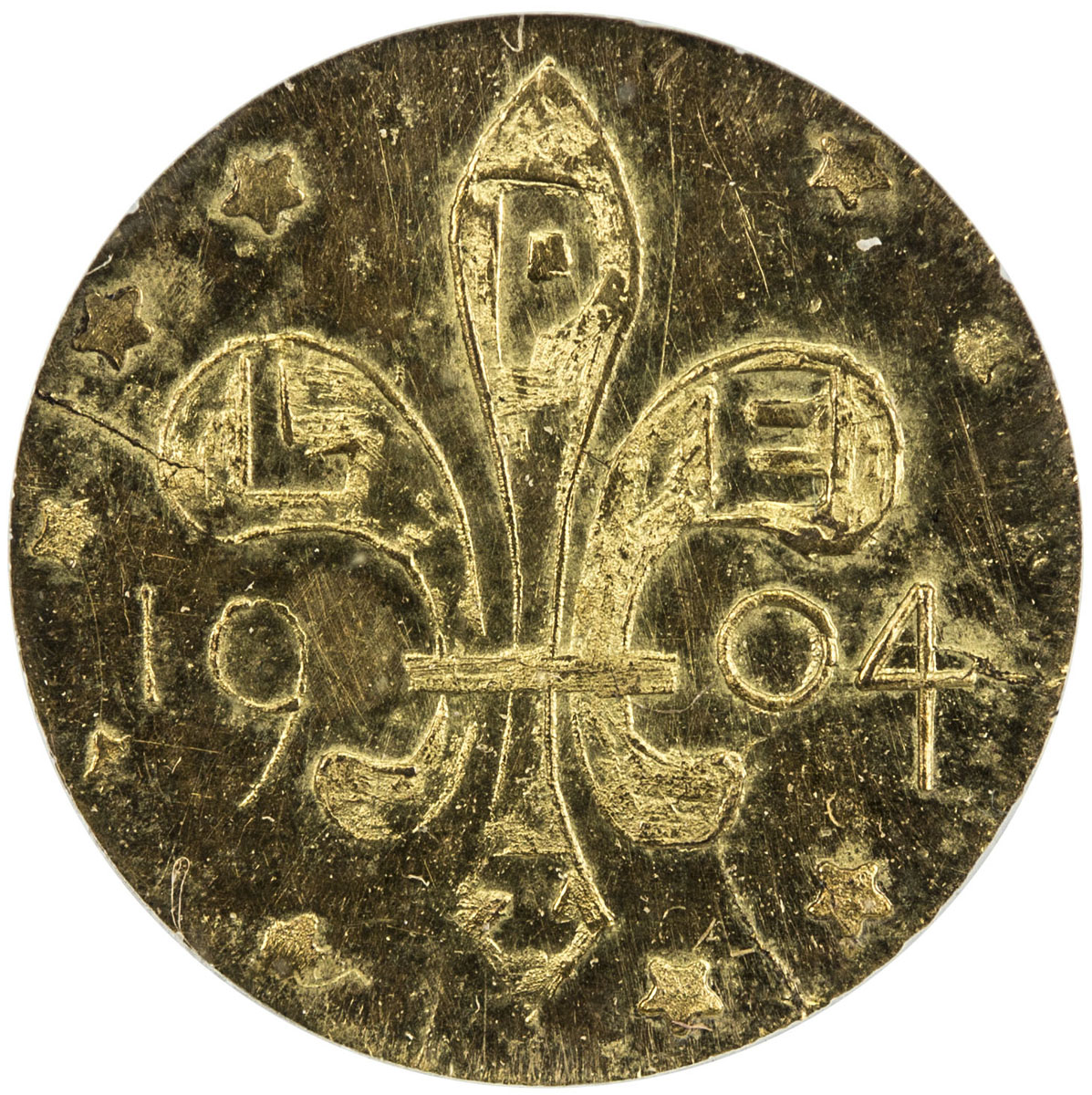 US Coins, Tokens & Medals，UNITED STATES:1904, gold ¼ dollar, H-61-310, NGC graded MS66, Louisiana Pu