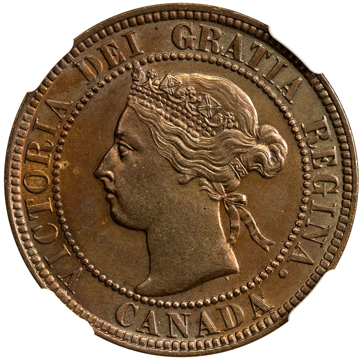 World Coins - The Americas，CANADA: Victoria, 1837-1901, cent, 1896, KM-7, surface hairlines, NGC gra