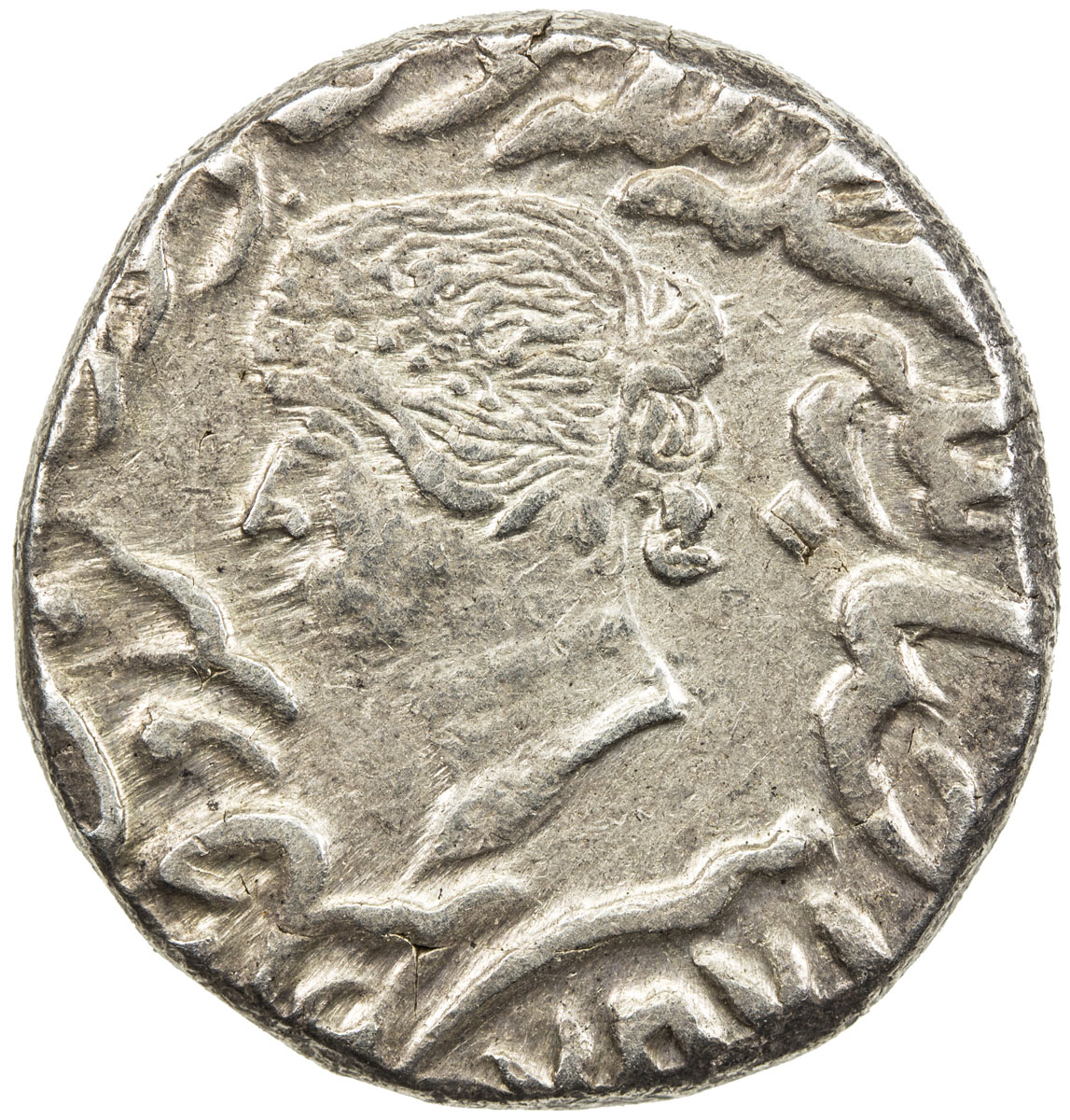 India - Princely States，BHARATPUR: Jaswant Singh, 1853-1893, AR rupee (11.11g), Braj Indrapur, 1858,