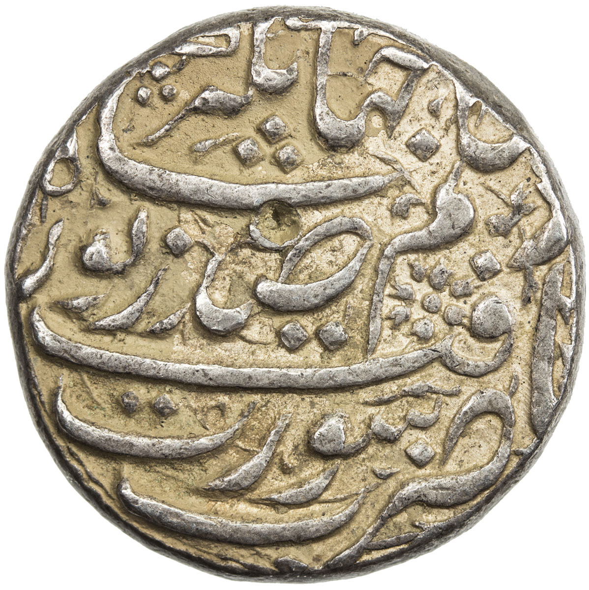 India - Mughal Empire，MUGHAL: Jahangir, 1605-1628, AR rupee (11.41g), Surat, AH1034 year 19, KM-168.