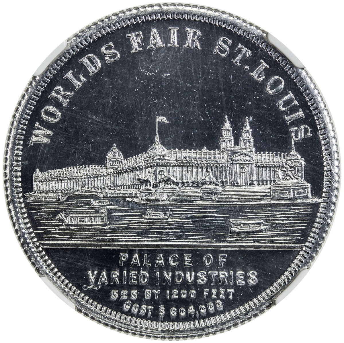 US Coins, Tokens & Medals，UNITED STATES:[1904], aluminum medal, H&K-321, NGC graded MS66 CPL, 