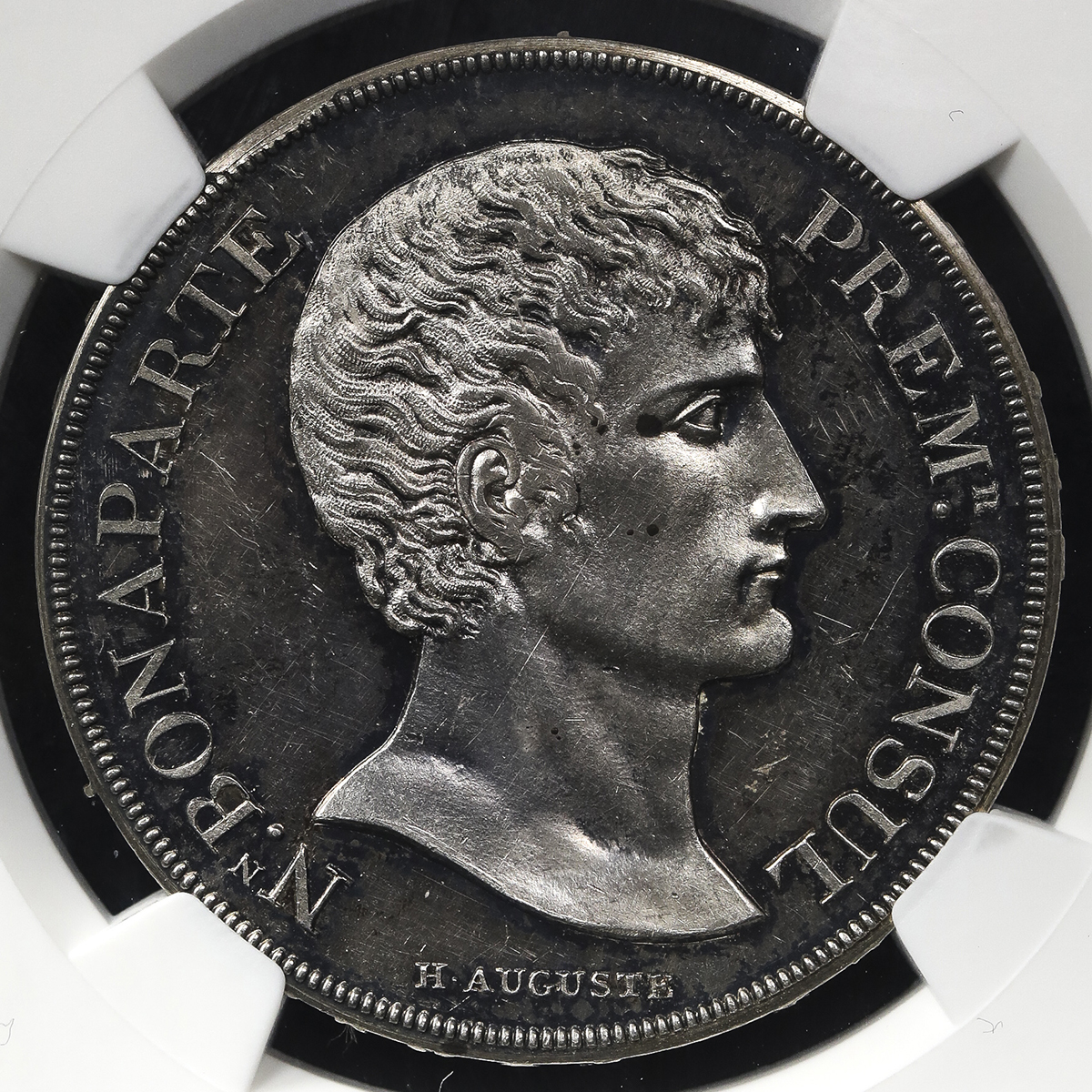 FRANCE Napoleon I ナポレオン1世(1802~15) Pattern 5Francs AN-XI(1802/3) NGC-MS62 プ儿ーフ? -UNC