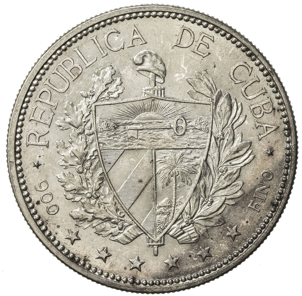 World Coins - The Americas，CUBA: AR souvenir peso, 1897, Bruce-XM2, Medallic issue of the Junta of t