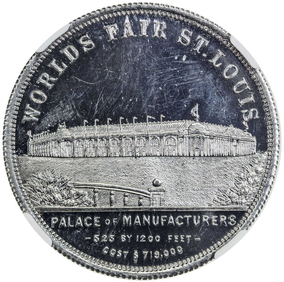 US Coins, Tokens & Medals，UNITED STATES:[1904], aluminum medal, H&K-322a, NGC graded MS64 PL, 