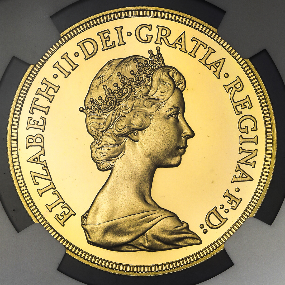 GREAT BRITAIN Elizabeth II エリザベス2世(1952~) 5Pounds 1984 NGC-PF66 Ultra Cameo Proof