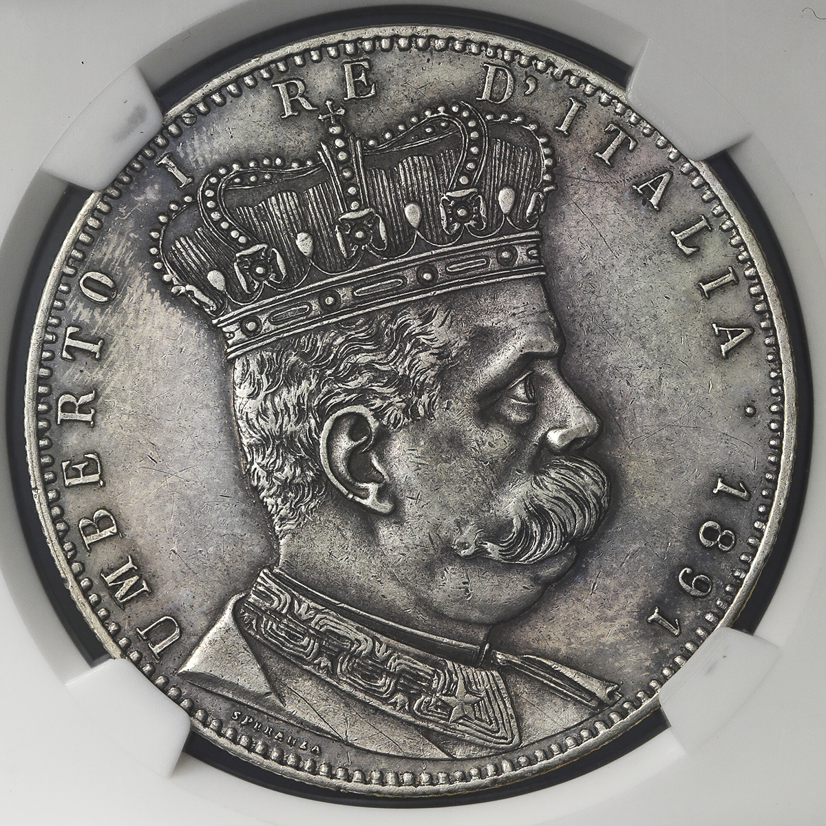 ERITREA エリトリア Tallero/5Lire 1891 NGC-AU Details“Surface Hairlines“ 洗浄 -EF