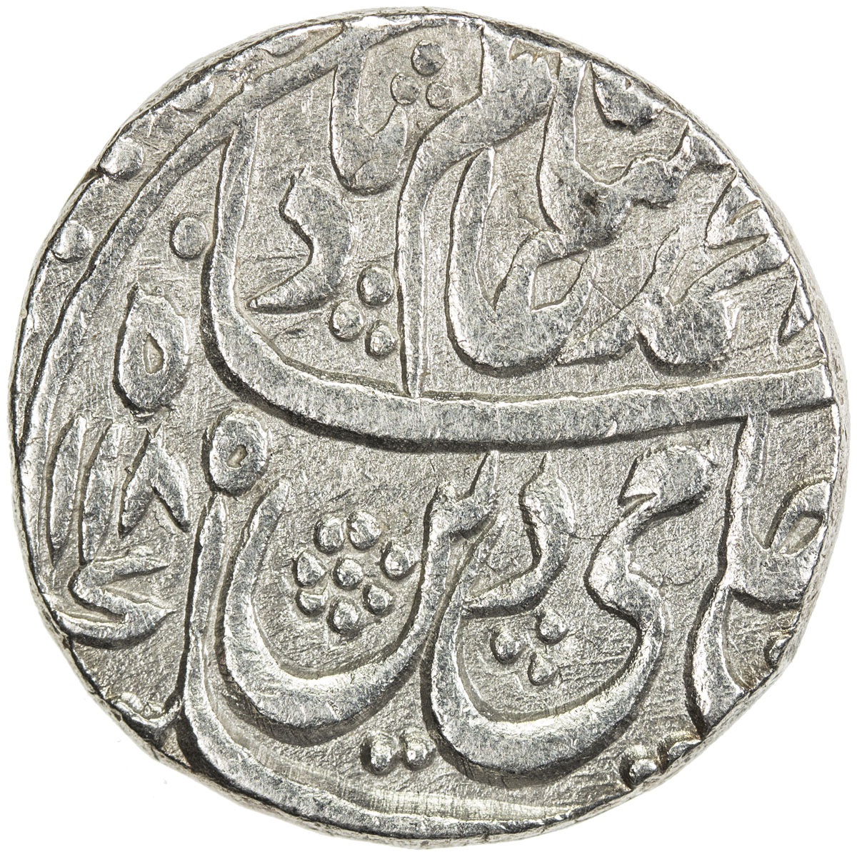 India - Princely States，ROHILKHAND: NASRULLANAGAR: AR rupee (10.98g), Nasrullanagar, AH1185 year 12,