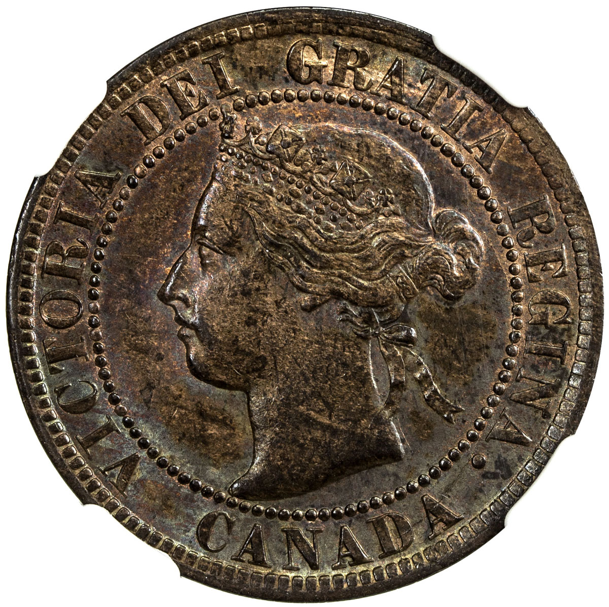 World Coins - The Americas，CANADA: Victoria, 1837-1901, cent, 1894, KM-7, NGC graded MS63 BR.