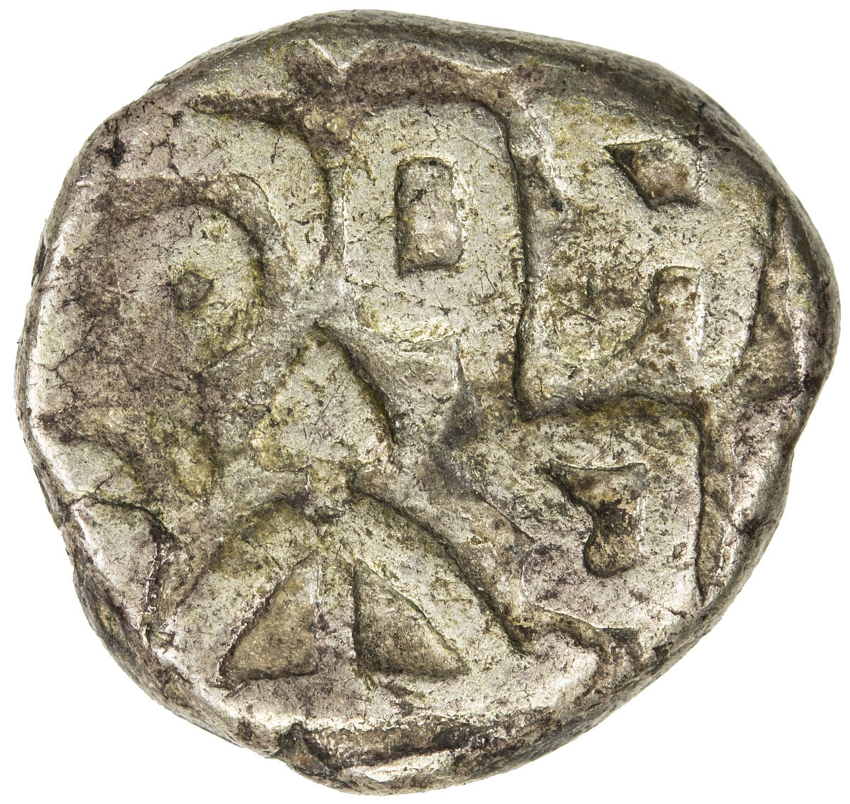 India - Princely States，GWALIOR: BAJRANGGARH: Ajit Singh, 1819-1857, AR ¼ rupee (2.37g), ND, KM-13, 