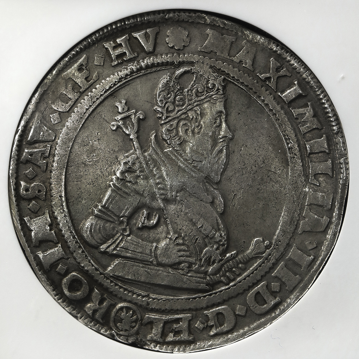 HOUSE OF HABSBURG Maximilien II マクシミリアン2世(1564~76) Taler 1576 NGC-AU55 -EF