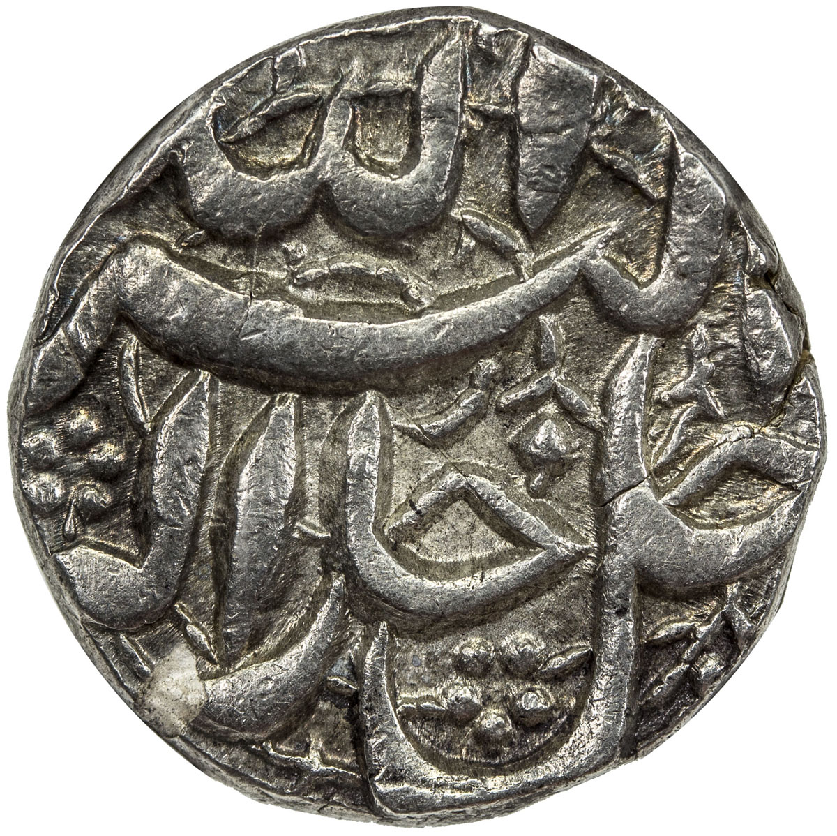 India - Mughal Empire，MUGHAL: Akbar I, 1556-1605, AR rupee, Srinagar, IE50, KM-93.15, month of Amard